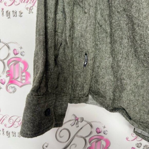 Only & sons Men's Gray green Shirt army color button up comfy soft - Picture 6 of 10